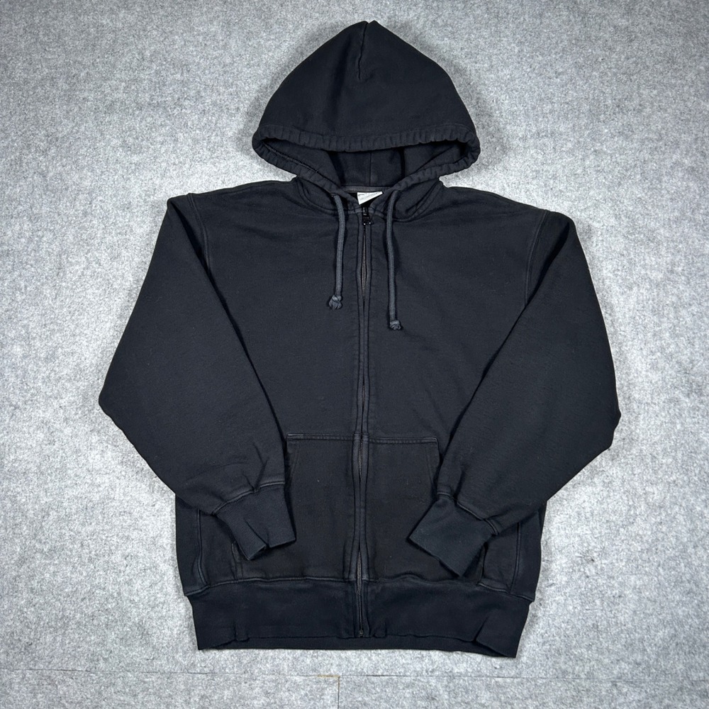 TNA Aritzia Hoodie Womens xs Black Cozy Fleece Boyfriend full zip baggy lounge